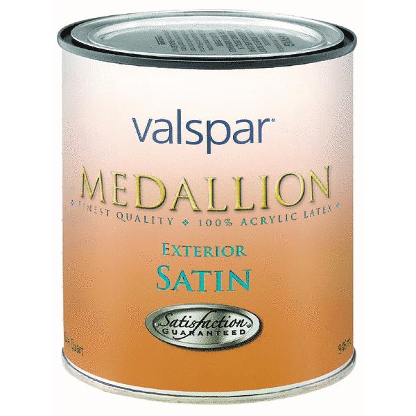 Valspar 027.0004105.005 Medallion Exterior Latex Paint, 1 Quart,Clear Base