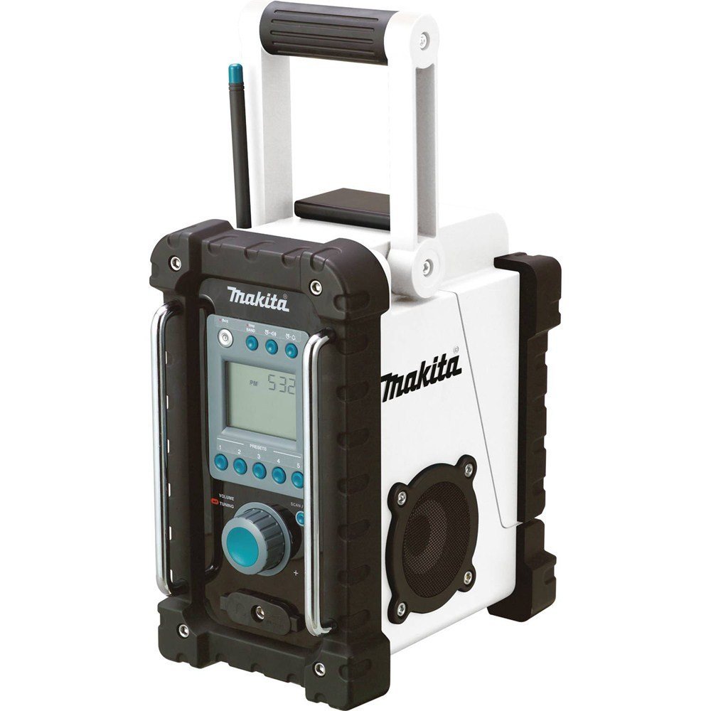 Makita XRM02W Compact Lithium-Ion Cordless Job Site Radio, 18 Volt