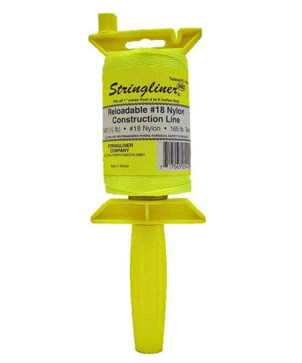 Stringliner 25412 Pro Twisted Nylon Chalk Line With Reel, #18, 1/2" x 540'