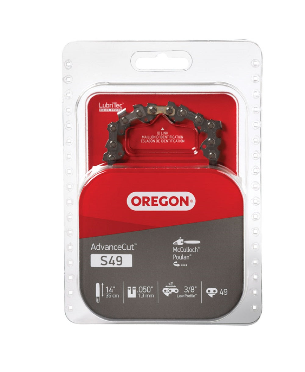 Oregon S49 Advance Cut Chainsaw Chain, 14", 49 Links