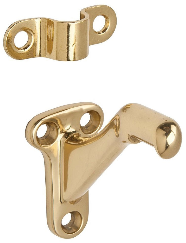 Schlage SP059A3 Aluminum Handrail Bracket, Bright Brass