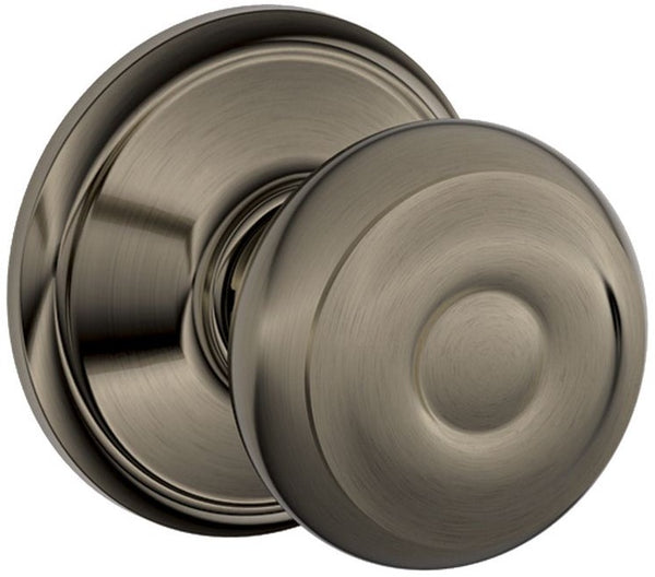 Schlage F10GEO620 Georgian Passage Knob, Antique Pewter