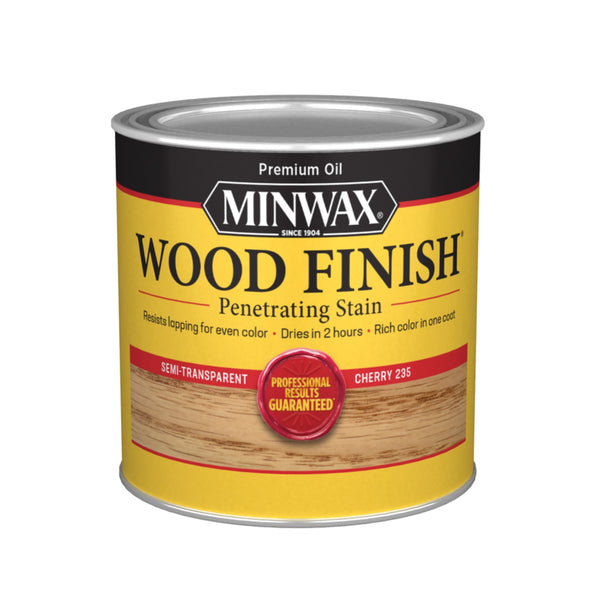 Minwax® 223504444 Wood Finish Semi-Transparent Cherry Oil-Based Penetrating Wood Stain 0.5 pt