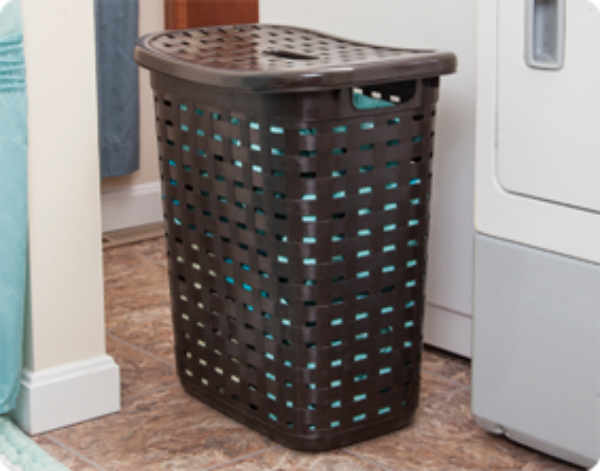 Sterilite 12766P04 Weave Laundry Hamper, Espresso