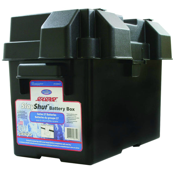 SeaSense 50090671 StayShut Battery Box with Strap for Series 27 Batteries