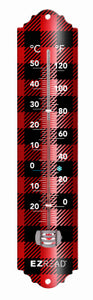 12" Plaid Thermometer