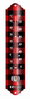 12" Plaid Thermometer