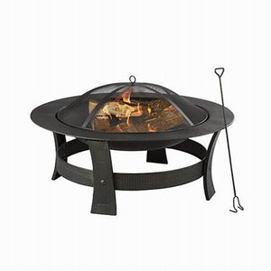 35" BLK RND Fire Pit
