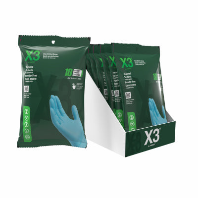 10PK BLU Nitrile Gloves