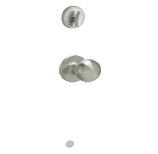 Schlage JH59STR619 Stratus Knob Interior Handleset, Satin Nickel