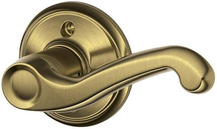 Schlage F170 FLA 609 RH Dummy Lever, Antique Brass