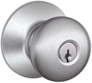 Schlage F51NPLY626KA4 Plymouth Entry Knob Lockset, Satin Chrome