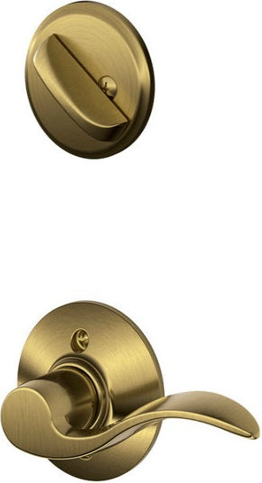 Schlage F59ACC609RH Accent Inside Trim, Antique Brass, Right Handed