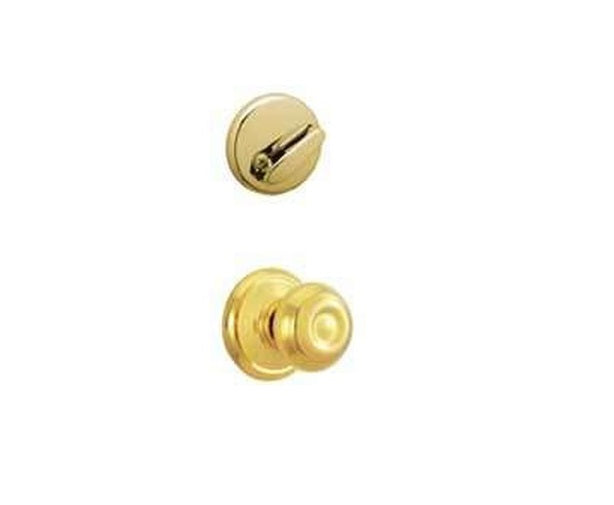 Schlage F59GEO605 Georgian Knob Inside Interior Trim Pack, Bright Brass