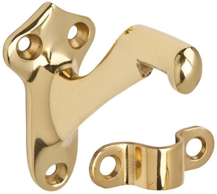 Schlage SP59A3 Aluminum Handrail Bracket, Bright Brass