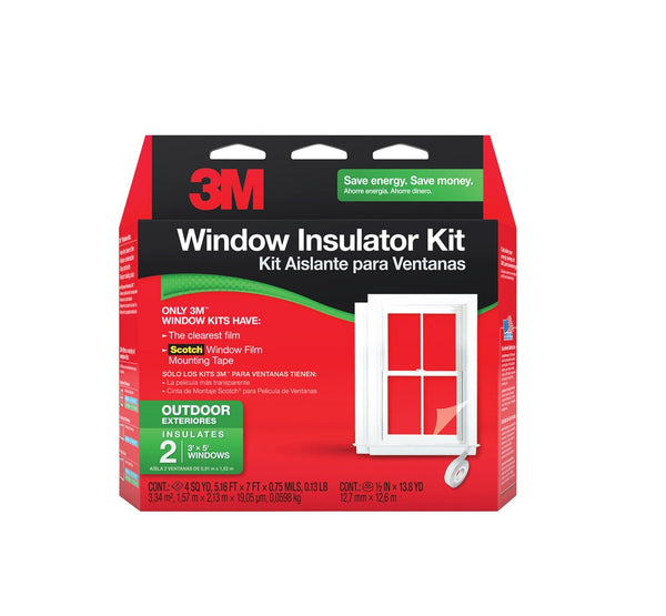 3M 2170 W-6 Outdoor Window Film Insulator Kit, Plastic