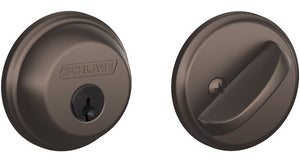 Schlage B60N613 K4 1-Cylinder Deadbolt, Oil Rubbed Bronze