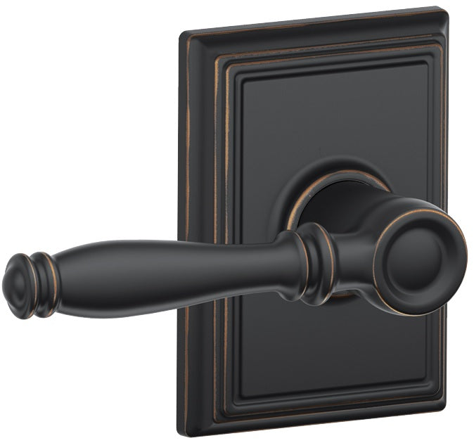 Schlage F10VBIR716ADD Birmingham Passage Lockset, Aged Bronze