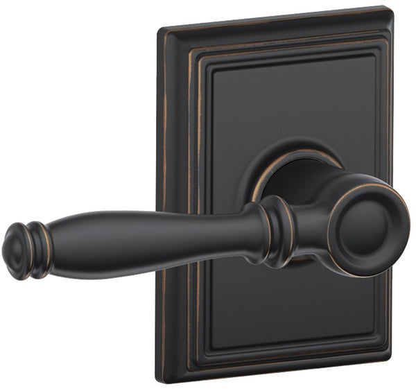 Schlage F10VBIR716ADD Birmingham Passage Lockset, Aged Bronze