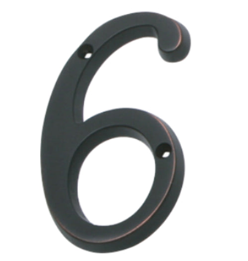 Schlage SC2-3066-716 Classic House Number 6, Aged Bronze, 4"