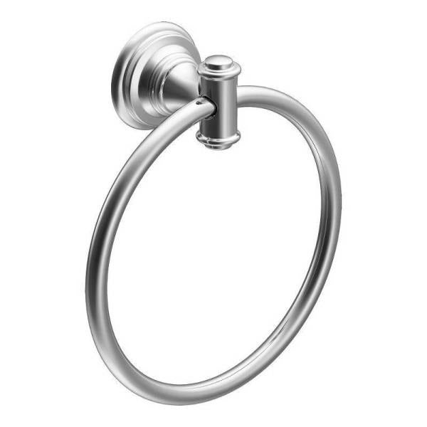 Moen DN9186CH Ellsworth Towel Ring, Brushed nickel