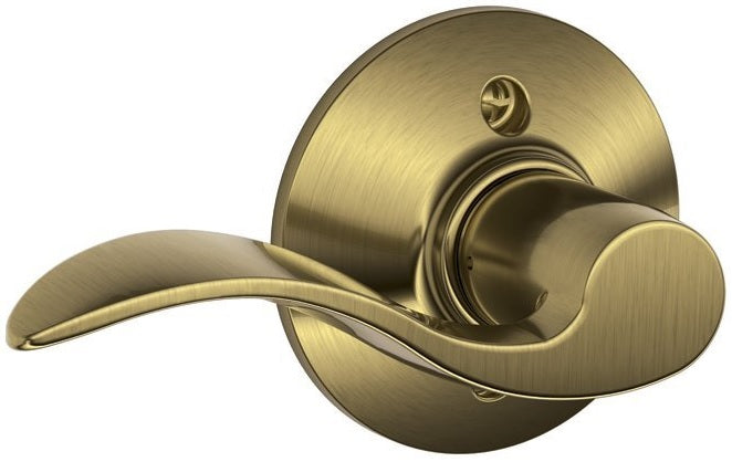 Schlage F170 ACC 609 LH Accent Dummy Lever, Antique Brass