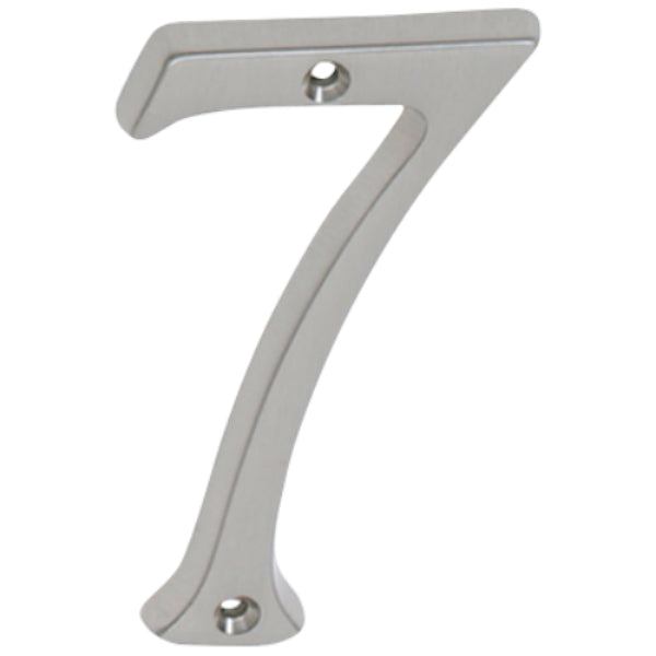 Schlage SC2-3076-619 Brass Classic House Number 7, Satin Nickel, 4"