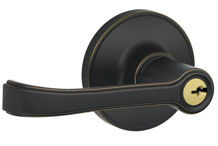 Schlage J54TOR716 J-Series Torino Keyed Entry Lever, Aged Bronze