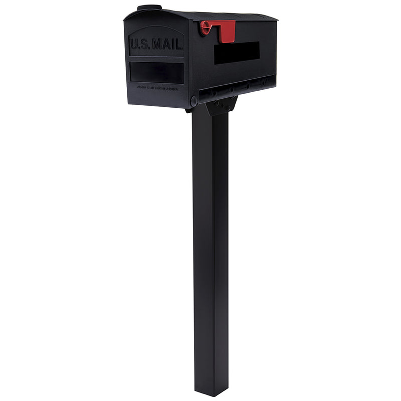 Gibraltar Mailboxes GMB115BAM Patriot Powder Coated Black Polymer Mailbox Post, 46.9 inches