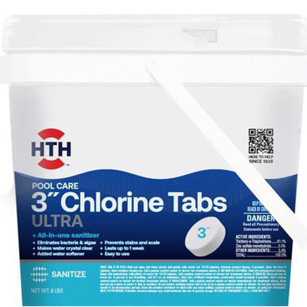 HTH 42056 Pool Care 3" Tablet Chlorinating Chemicals 8 lb