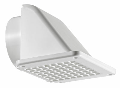 Lambro 144W Double Sided Under Eave Recessed Soffit Exhaust Vent, 4", White Plastic