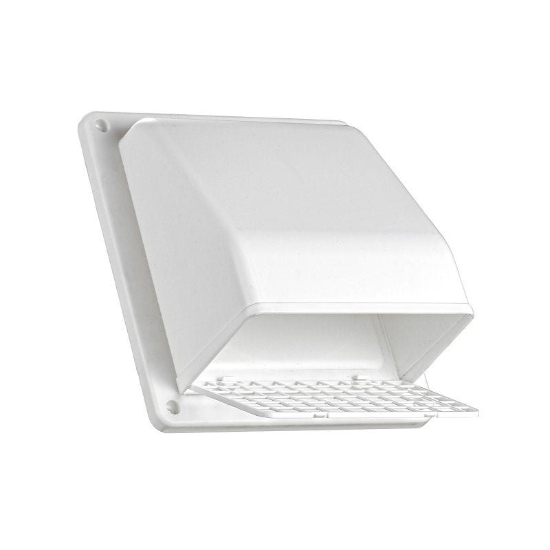 Lambro 351W-R Wall Cap, Plastic, White, For: Round Ducts