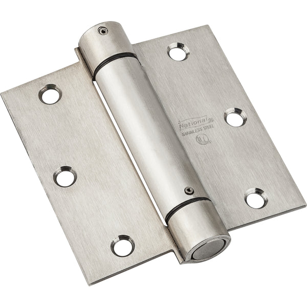 National Hardware N350-785 Adjustable Spring Door Hinge, Stainless Steel, 3.5"