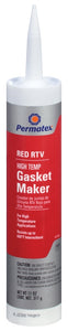 Permatex 81409 High Temp RTV Silicone Gasket, 11 Oz, Red
