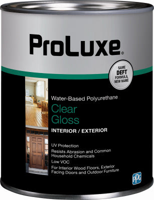 ProLuxe PLX257/04 Polyurethane, Gloss, Interior & Exterior, Water-Base, 1 Qt.