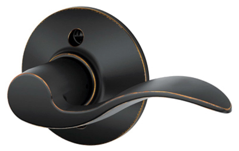 Schlage Accent Right Hand Dummy Lock, Aged Bronze