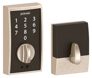 Schlage BE375VCEN619 Century Touch Electronic Deadbolt, Satin Nickel