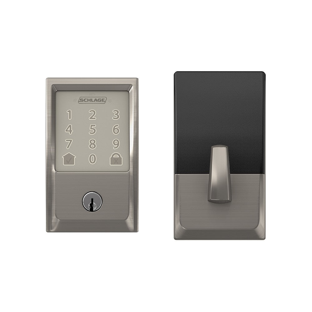 Schlage BE489WBVCEN619 Encode WiFi Deadbolt with Century Trim, Satin Nickel