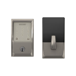 Schlage BE489WBVCEN619 Encode WiFi Deadbolt with Century Trim, Satin Nickel