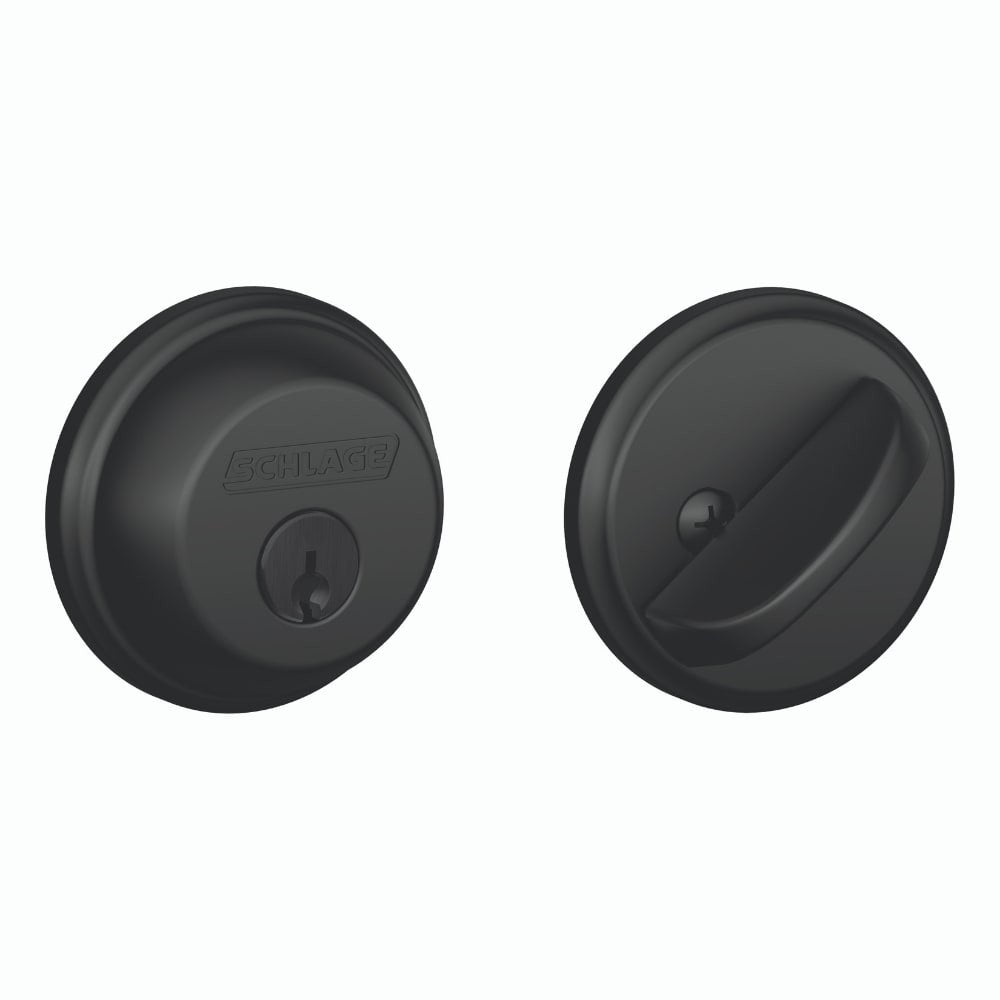 Schlage B60NV622 Single Cylinder Deadbolt, Matte Black