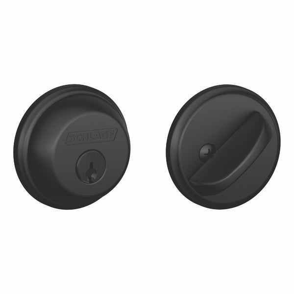 Schlage B60NV622 Single Cylinder Deadbolt, Matte Black