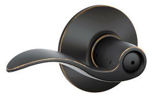 Schlage F51AACC716 Accent Lever Keyed Entry Lock, Aged Bronze