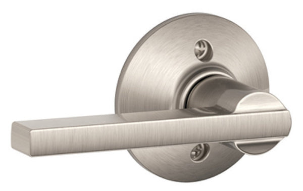Schlage F51ALAT619 Latitude Lever Keyed Entry Lock, Satin nickel