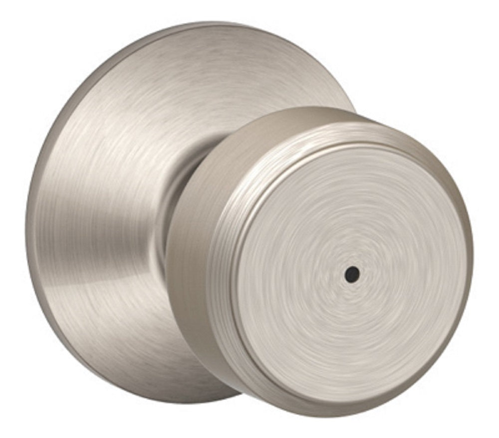 Schlage F40BWE619 Bowery Privacy Door Knob, Satin Nickel