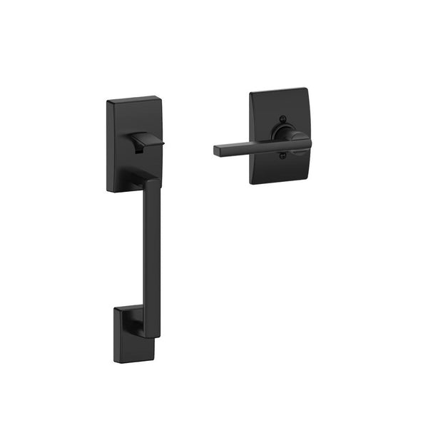 Schlage FE285 G CEN622LATCEN Century Entry Door Handle With Latitude Lever, Matte Black