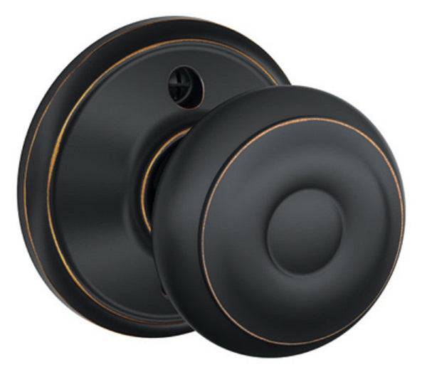 Schlage F170GEO716 Georgian Dummy Knob, Aged Bronze