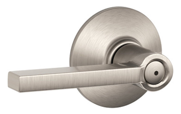 Schlage F40LAT619 Latitude Privacy Lever Lock, Satin Nickel
