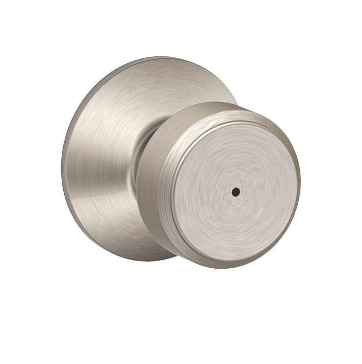 Schlage F40VBWE619 Bowery Knob Bed & Bath Lock, Satin Nickel