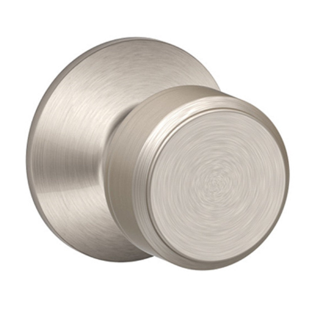 Schlage F10VBWE619 Bowery Passage Door Knob, Satin Nickel