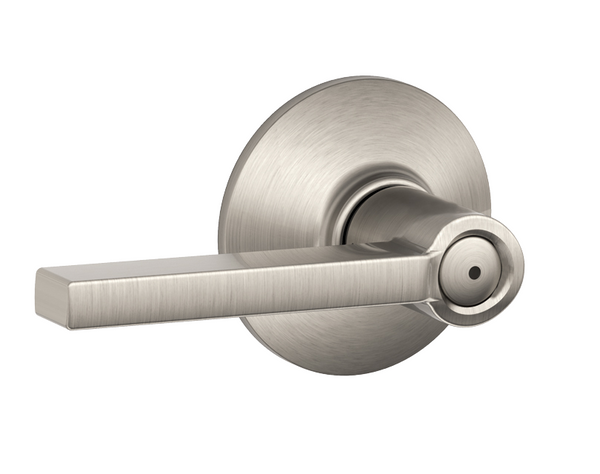 Schlage F40VLAT619 Latitude Bed & Bath Lever, Satin Nickel
